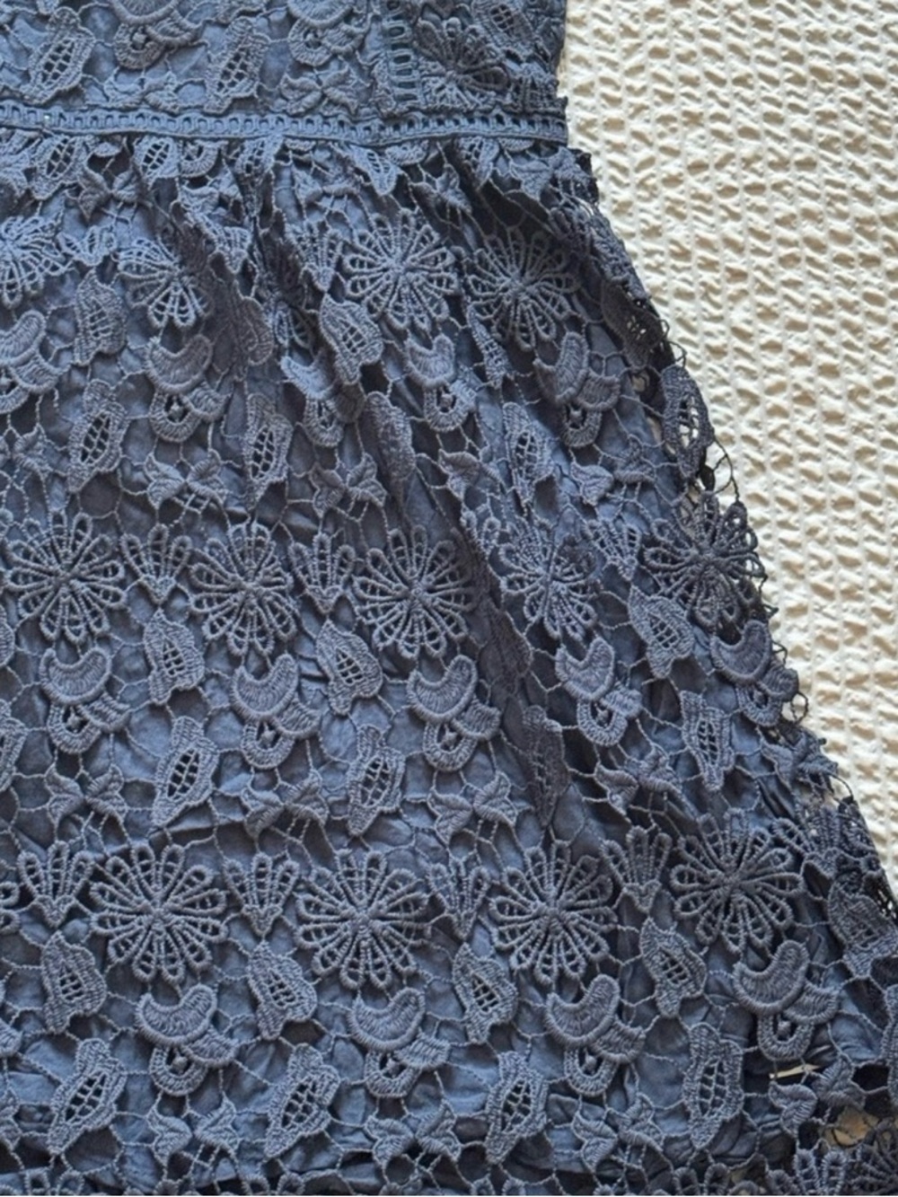 Hollister Navy Floral Lace Spaghetti Strap Dress - Picture 3 of 4